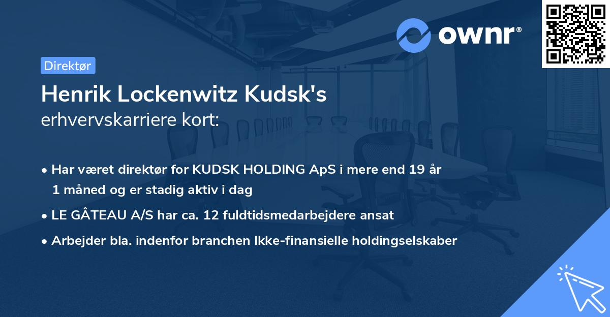 Henrik Lockenwitz Kudsk's erhvervskarriere kort