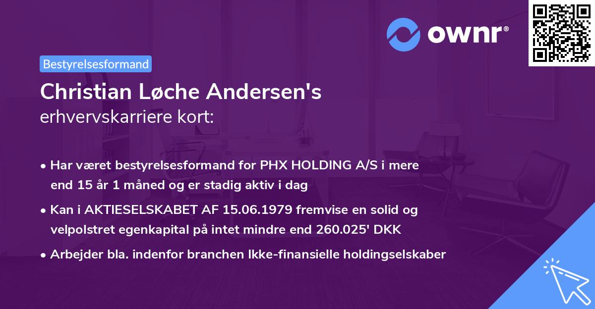 Christian Løche Andersen's erhvervskarriere kort