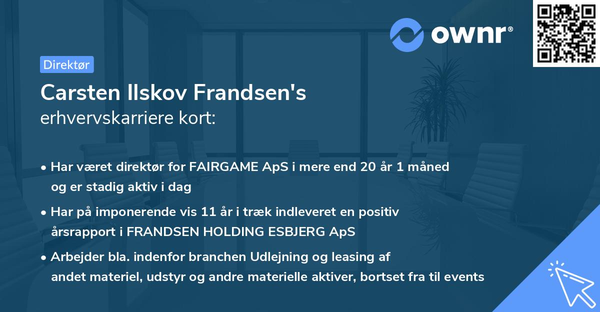 Carsten Ilskov Frandsen's erhvervskarriere kort