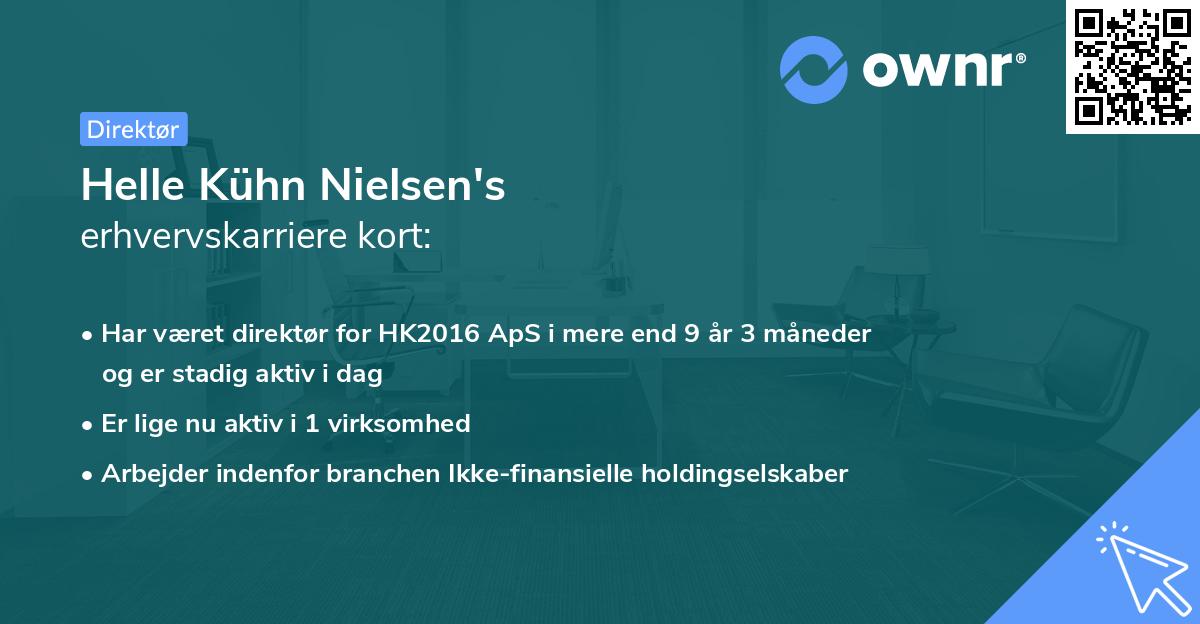 Helle Kühn Nielsen's erhvervskarriere kort