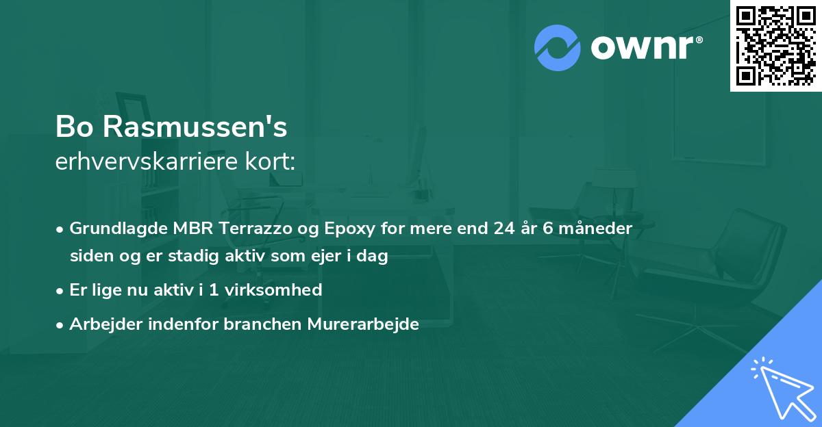 Bo Rasmussen's erhvervskarriere kort
