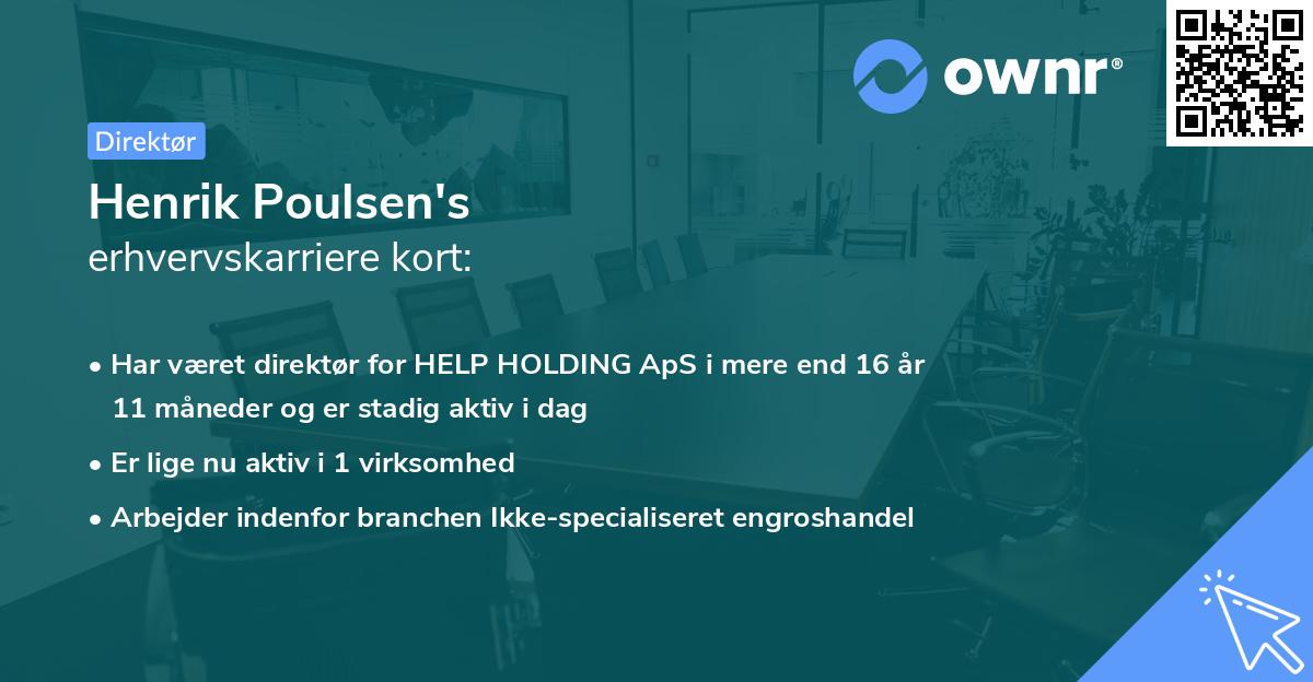 Henrik Poulsen's erhvervskarriere kort