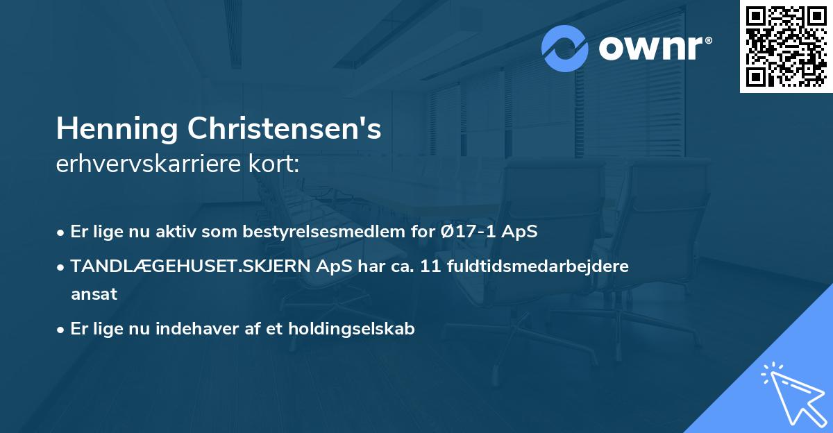 Henning Christensen's erhvervskarriere kort