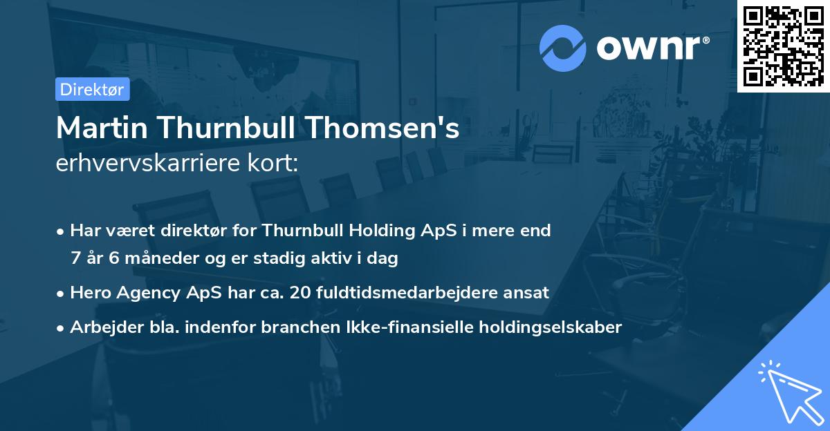 Martin Thurnbull Thomsen's erhvervskarriere kort