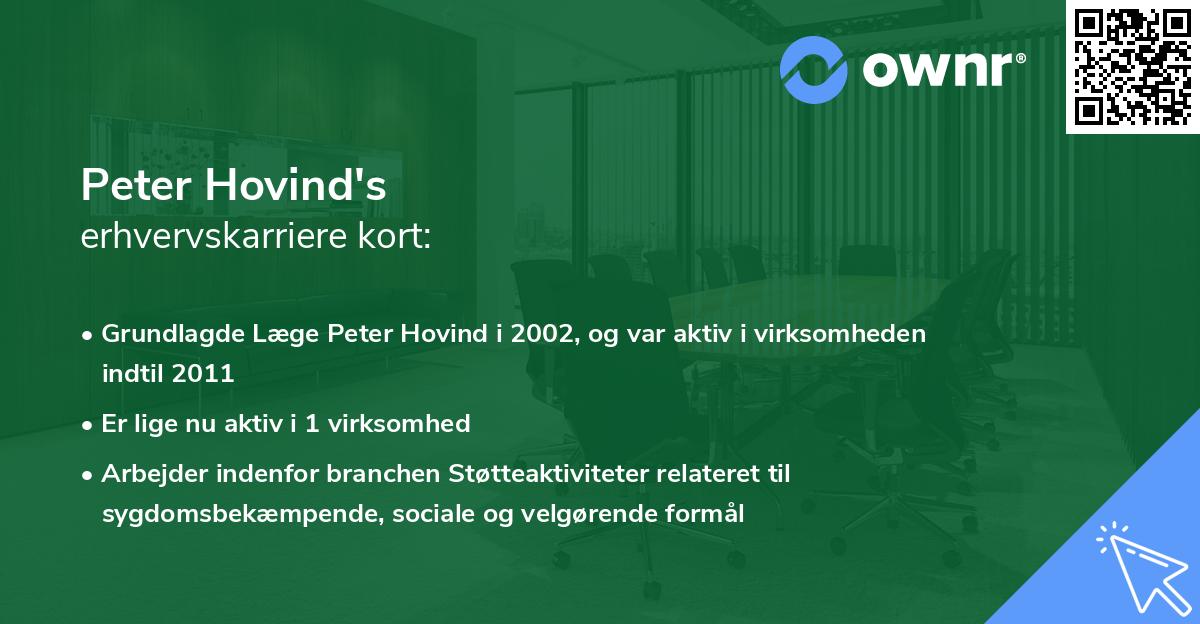 Peter Hovind's erhvervskarriere kort