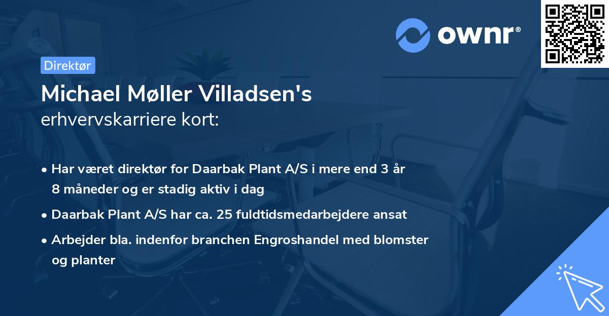 Michael Møller Villadsen's erhvervskarriere kort