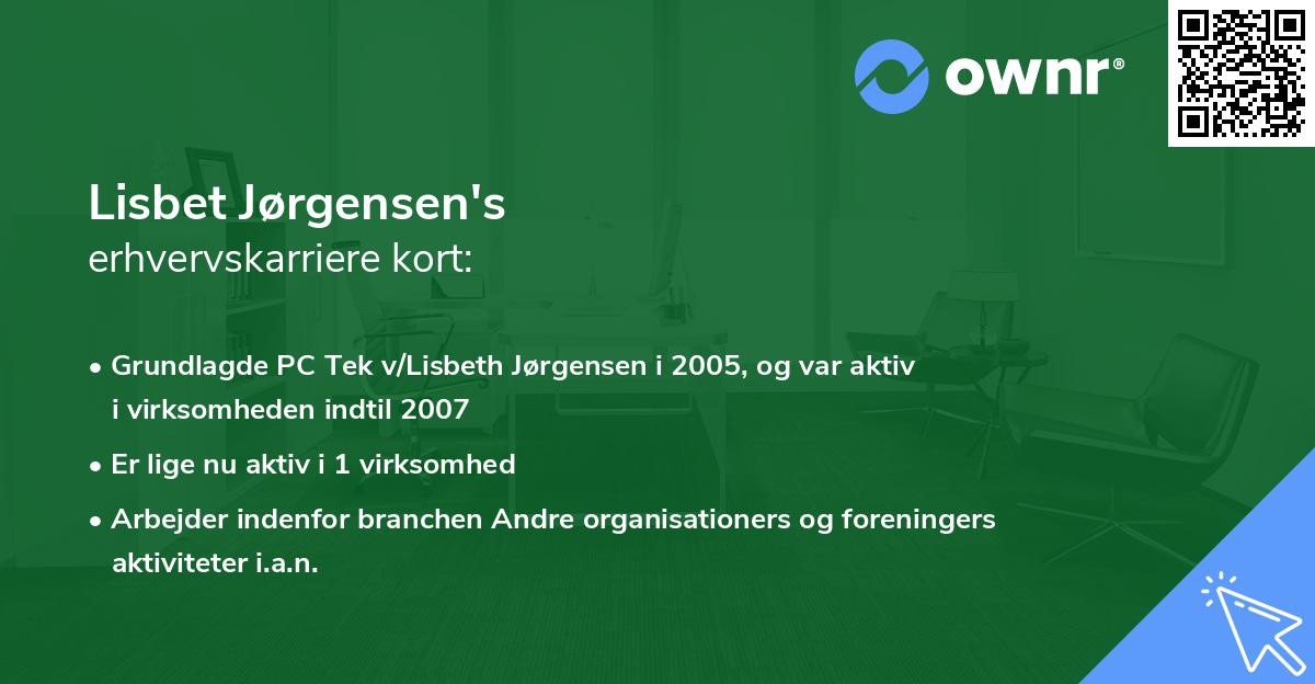 Lisbet Jørgensen's erhvervskarriere kort