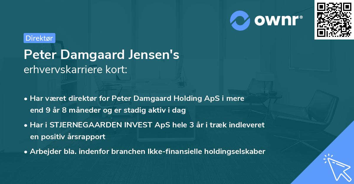 Peter Damgaard Jensen's erhvervskarriere kort