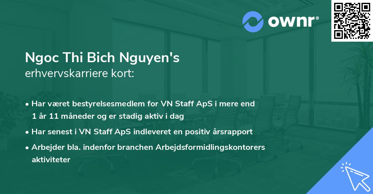 Ngoc Thi Bich Nguyen's erhvervskarriere kort