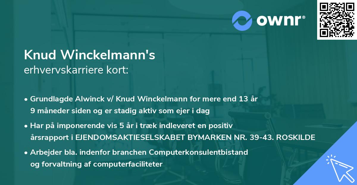 Knud Winckelmann's erhvervskarriere kort