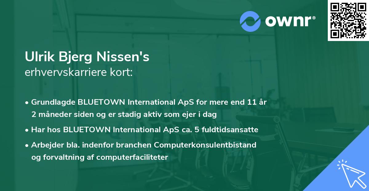 Ulrik Bjerg Nissen's erhvervskarriere kort