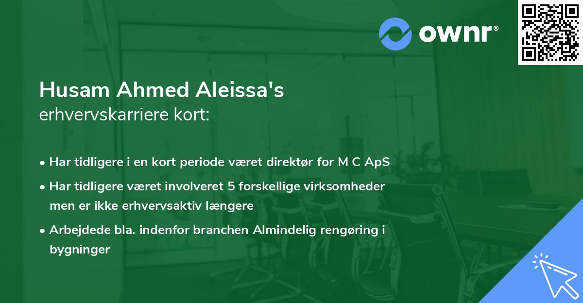 Husam Ahmed Aleissa's erhvervskarriere kort