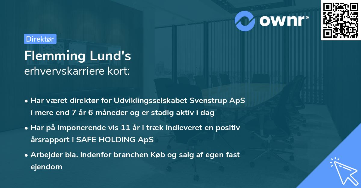 Flemming Lund's erhvervskarriere kort