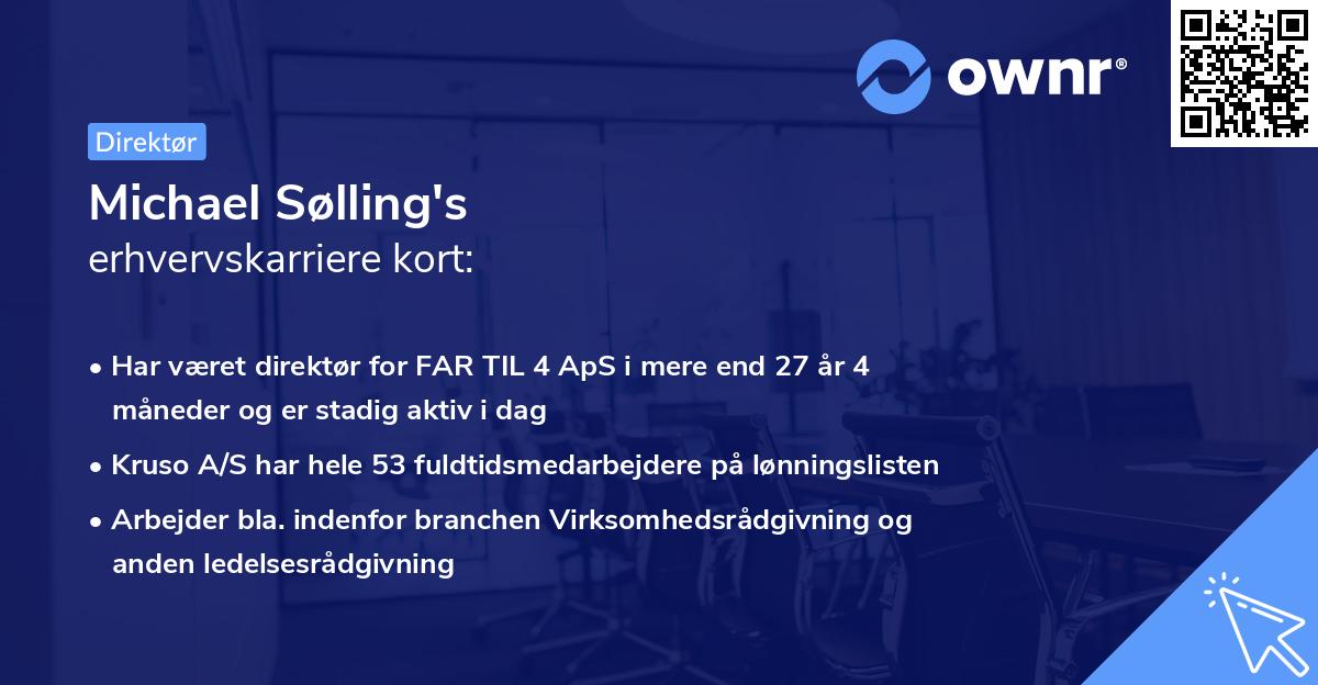 Michael Sølling's erhvervskarriere kort