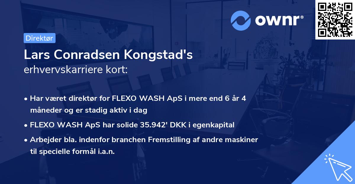 Lars Conradsen Kongstad's erhvervskarriere kort