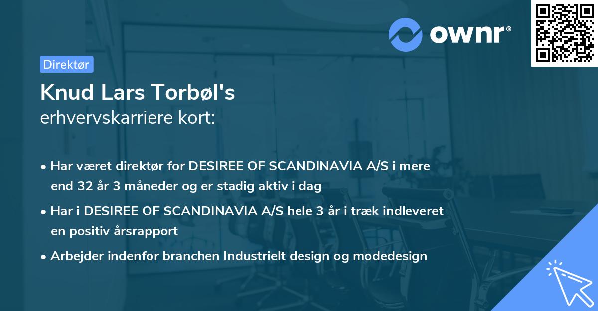 Knud Lars Torbøl's erhvervskarriere kort