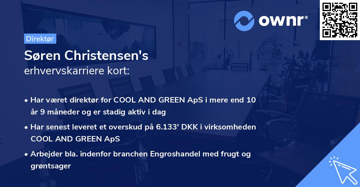 Søren Christensen's erhvervskarriere kort