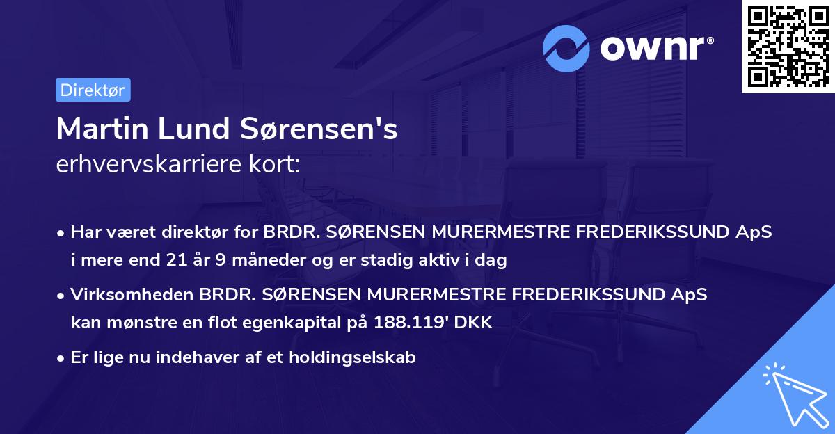 Martin Lund Sørensen's erhvervskarriere kort