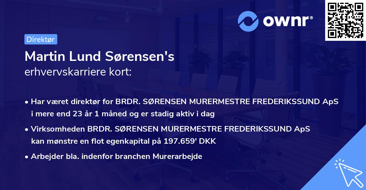 Martin Lund Sørensen's erhvervskarriere kort