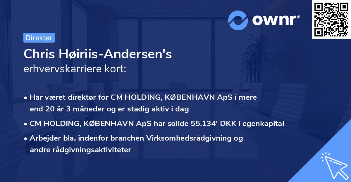 Chris Høiriis-Andersen's erhvervskarriere kort