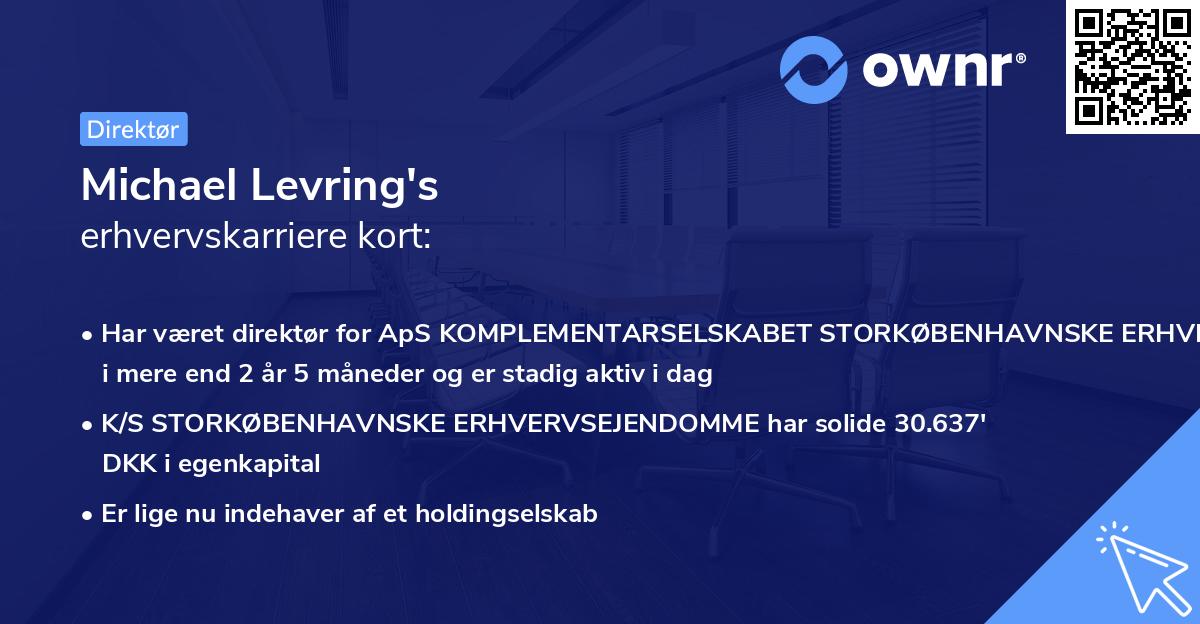 Michael Levring's erhvervskarriere kort