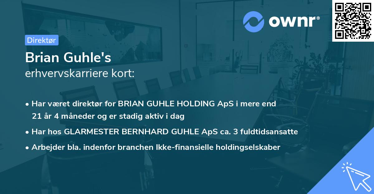 Brian Guhle's erhvervskarriere kort