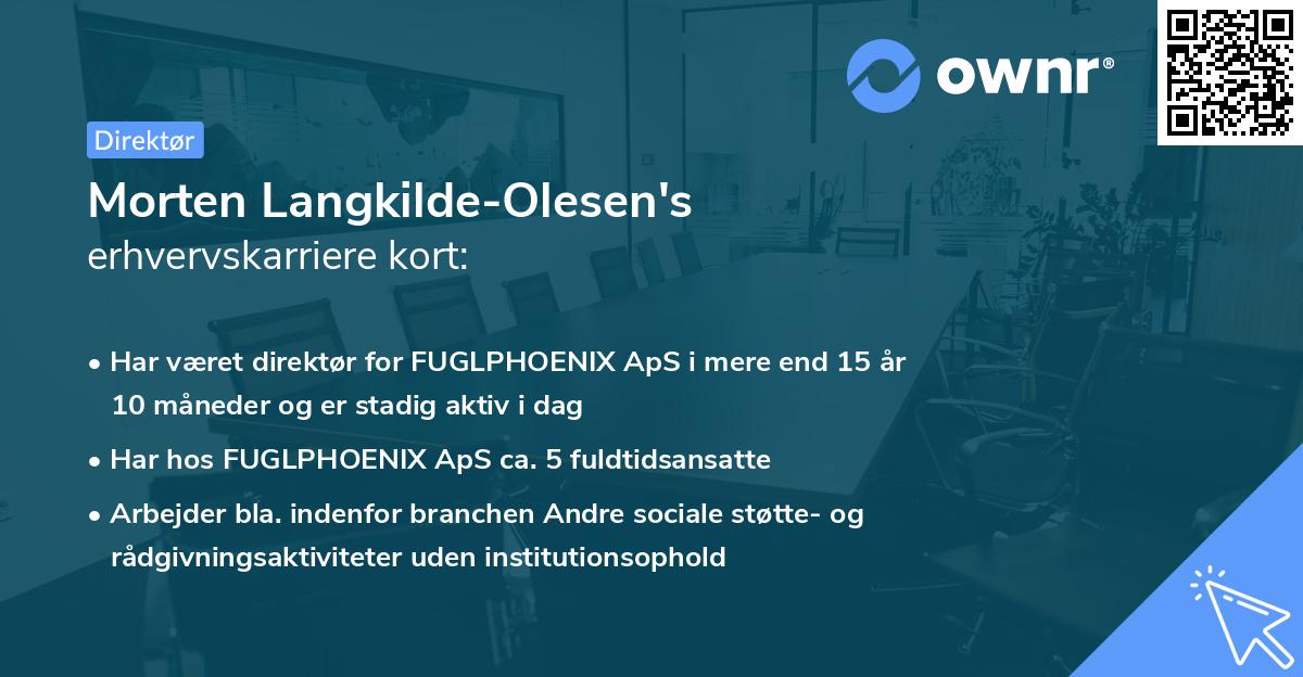 Morten Langkilde-Olesen's erhvervskarriere kort