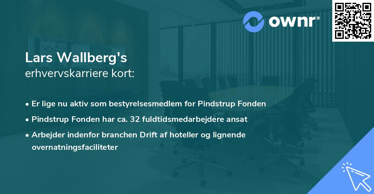 Lars Wallberg's erhvervskarriere kort