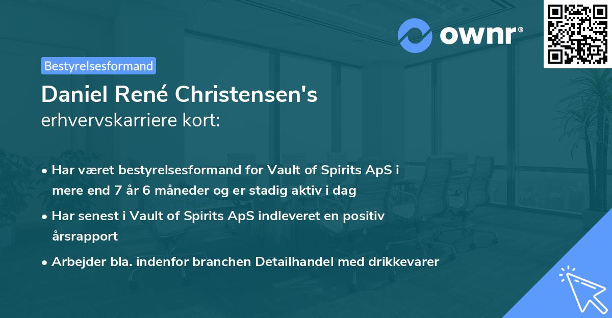 Daniel René Christensen's erhvervskarriere kort
