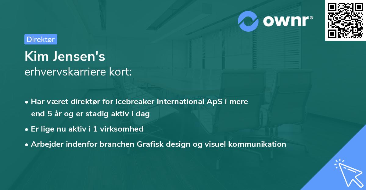 Kim Jensen's erhvervskarriere kort
