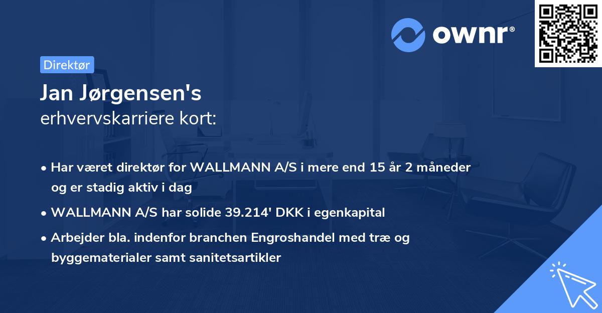 Jan Jørgensen's erhvervskarriere kort