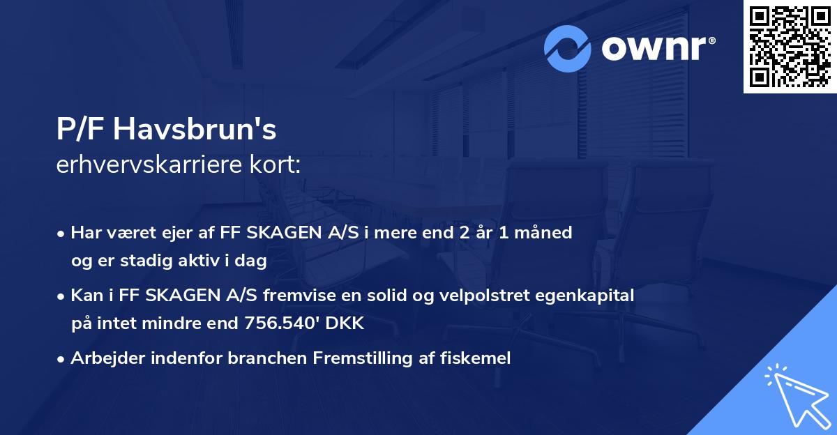 P/F Havsbrun's erhvervskarriere kort