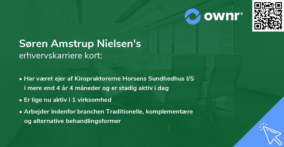 Søren Amstrup Nielsen's erhvervskarriere kort