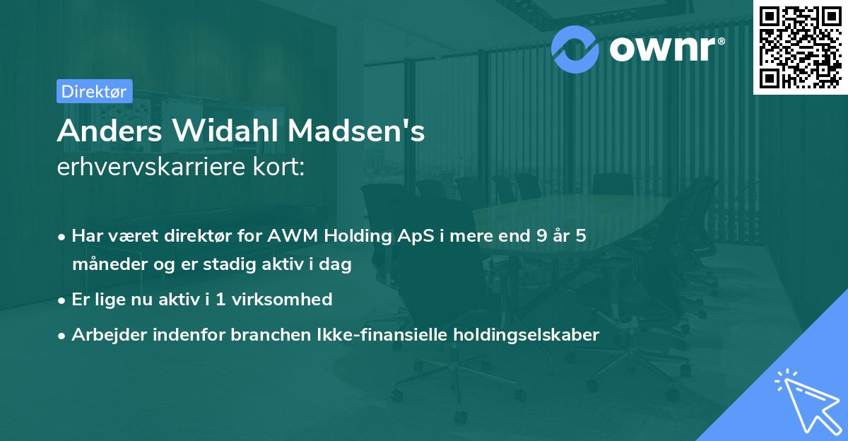 Anders Widahl Madsen's erhvervskarriere kort