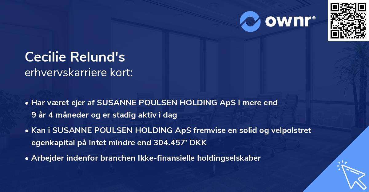Cecilie Relund's erhvervskarriere kort