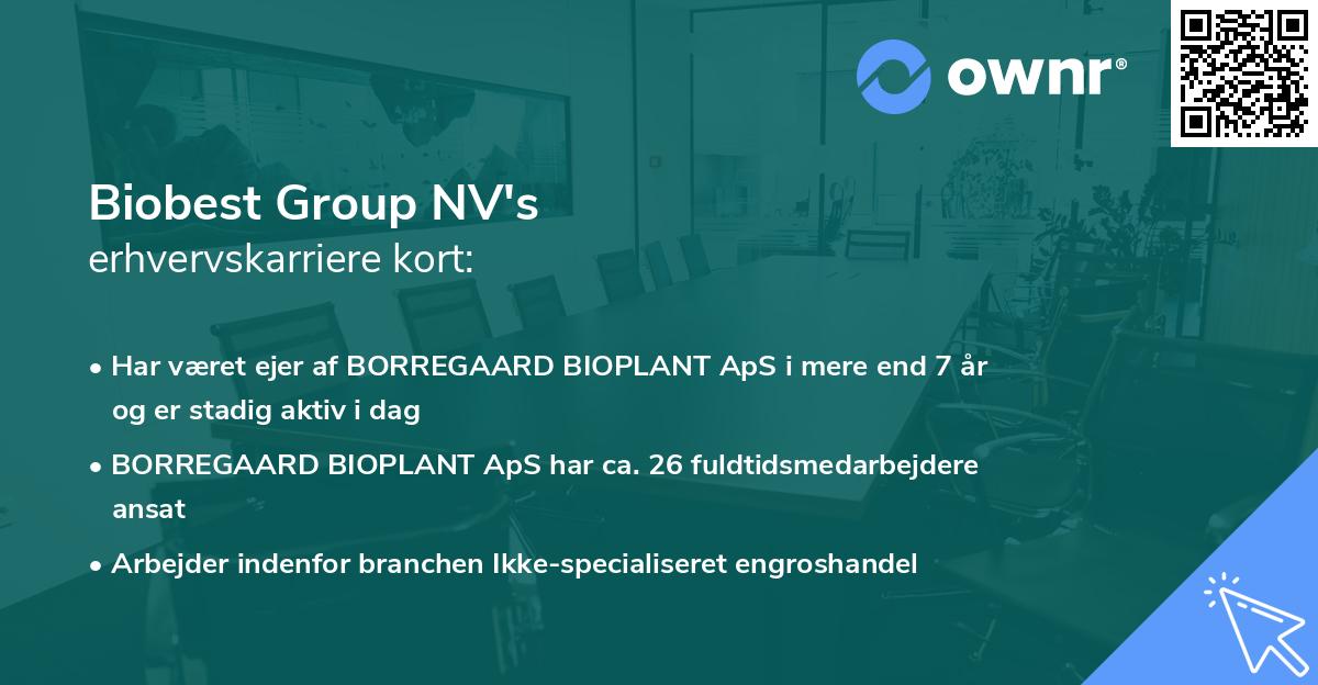 Biobest Group NV's erhvervskarriere kort