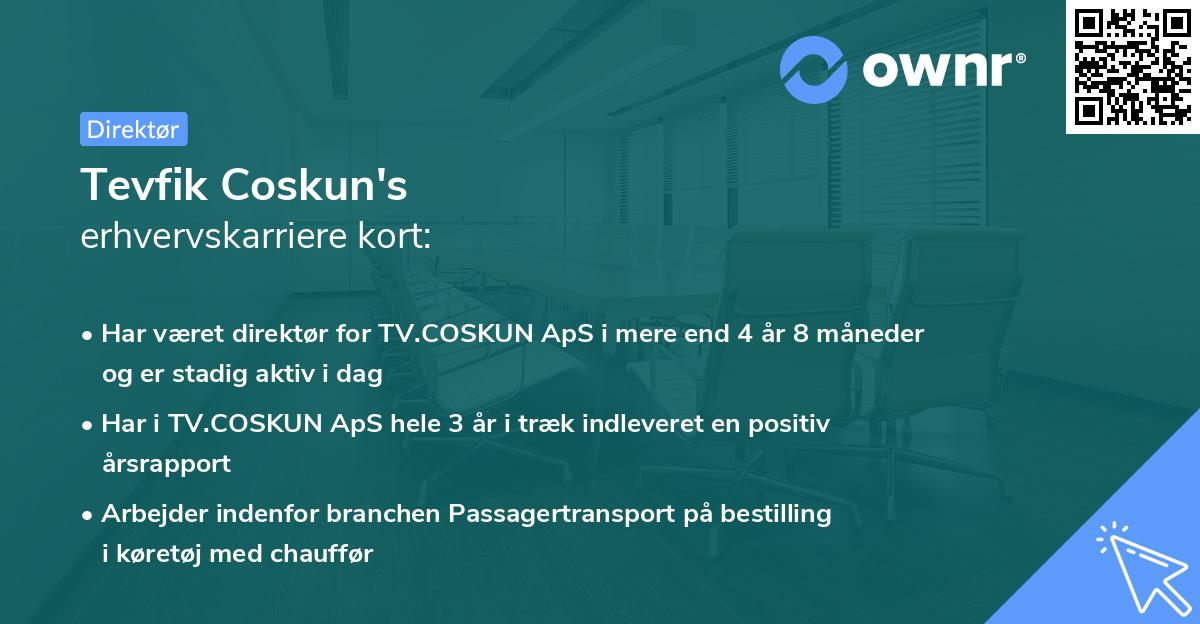 Tevfik Coskun's erhvervskarriere kort