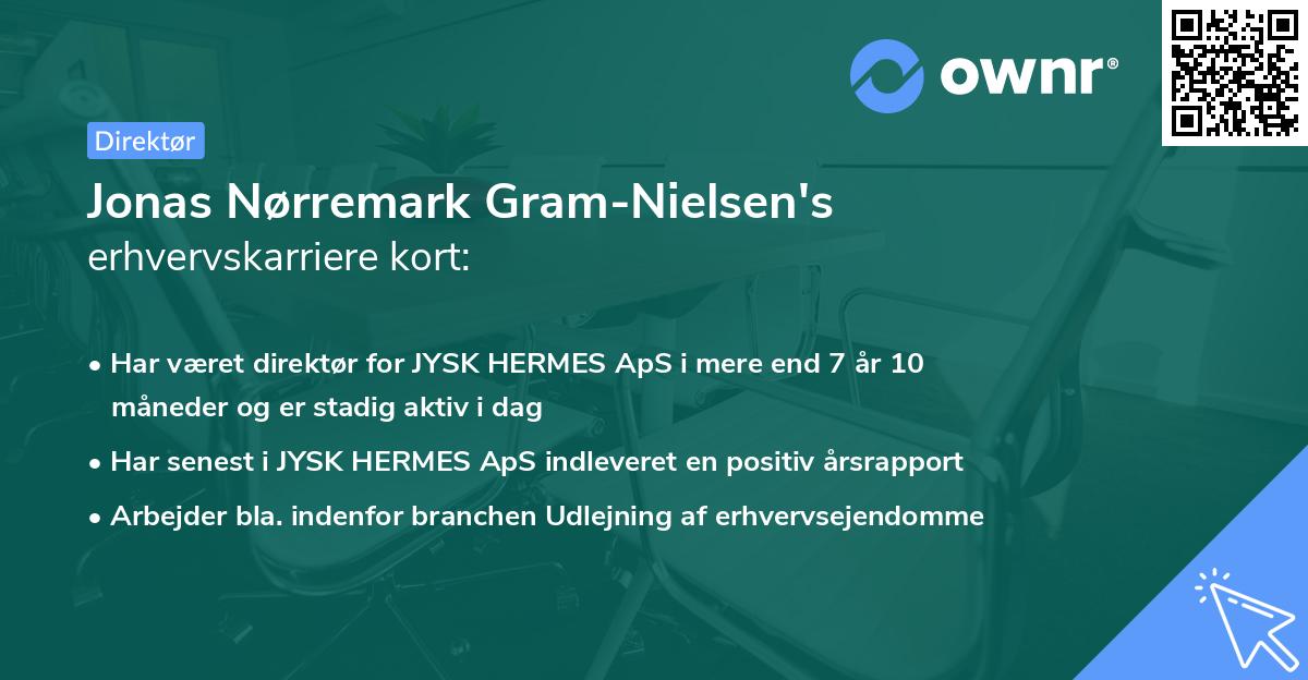Jonas Nørremark Gram-Nielsen's erhvervskarriere kort