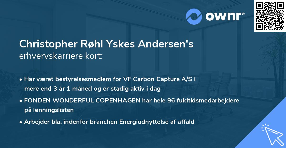 Christopher Røhl Yskes Andersen's erhvervskarriere kort
