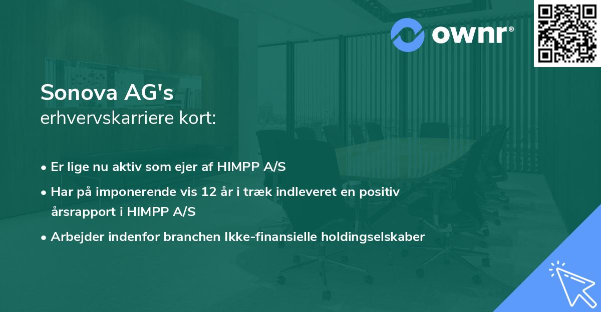 Sonova AG's erhvervskarriere kort