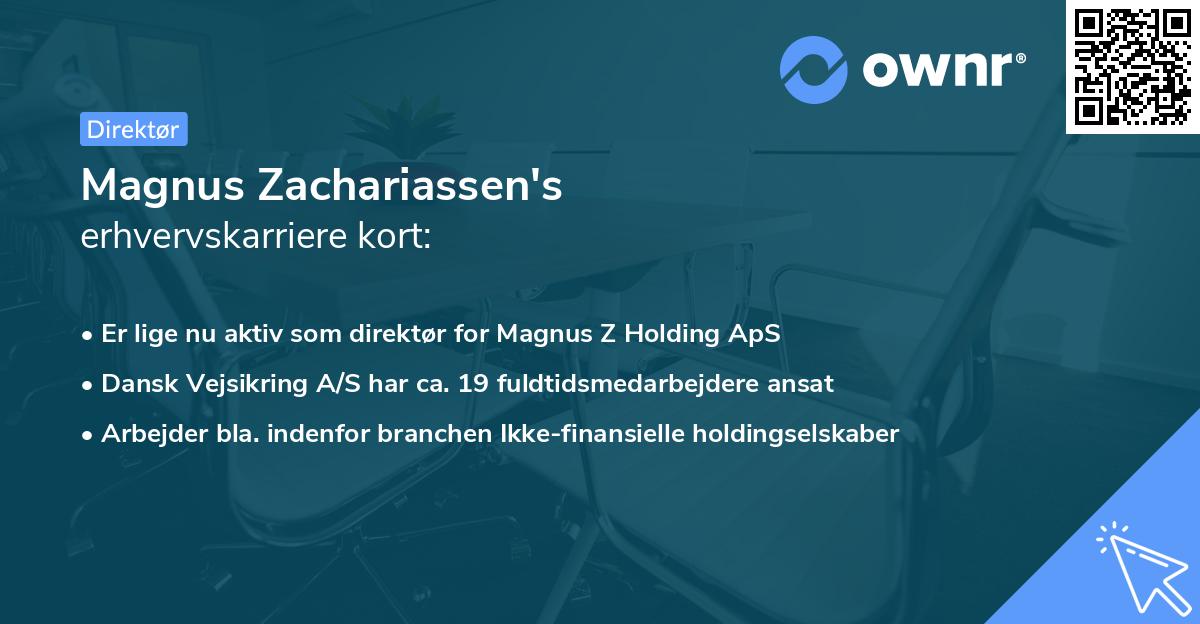 Magnus Zachariassen's erhvervskarriere kort