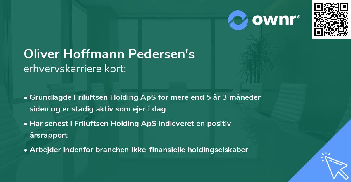 Oliver Hoffmann Pedersen's erhvervskarriere kort