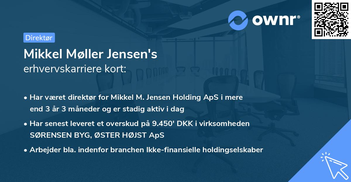 Mikkel Møller Jensen's erhvervskarriere kort