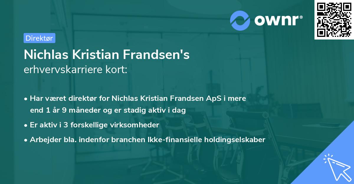 Nichlas Kristian Frandsen's erhvervskarriere kort