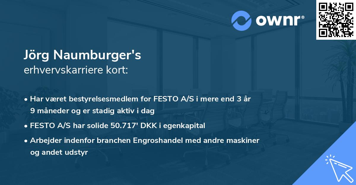 Jörg Naumburger's erhvervskarriere kort