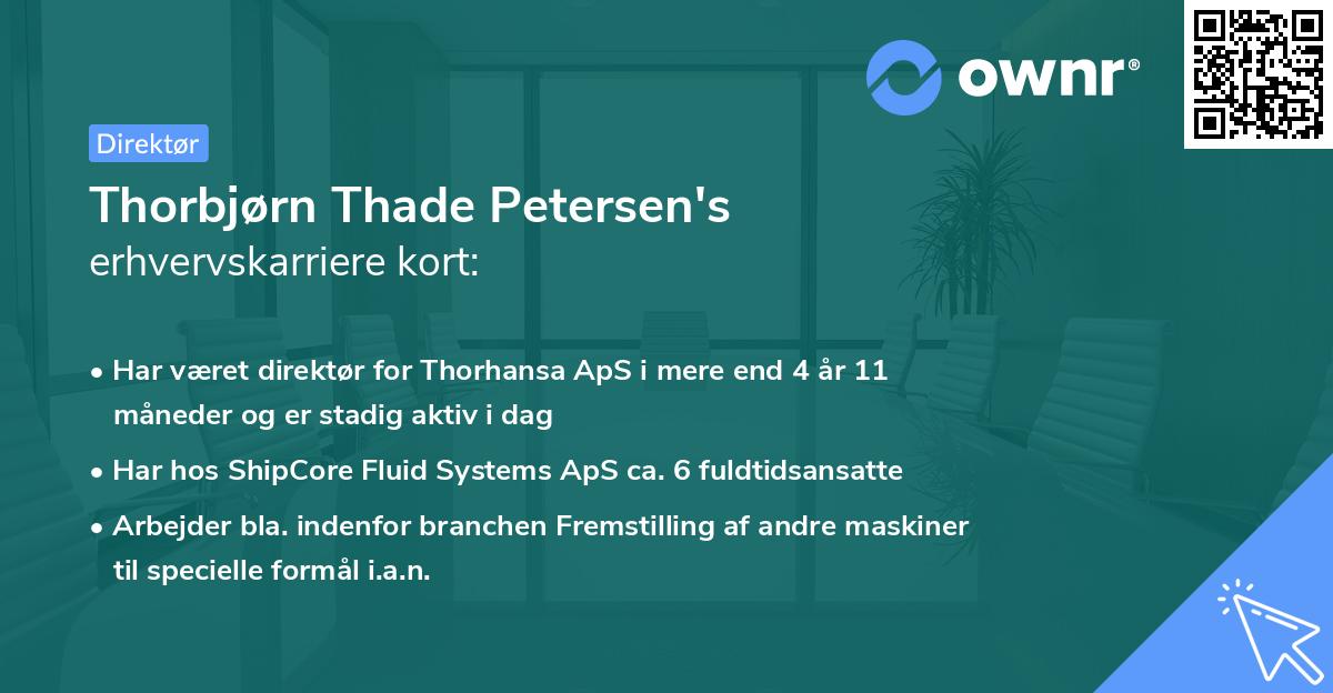 Thorbjørn Thade Petersen's erhvervskarriere kort
