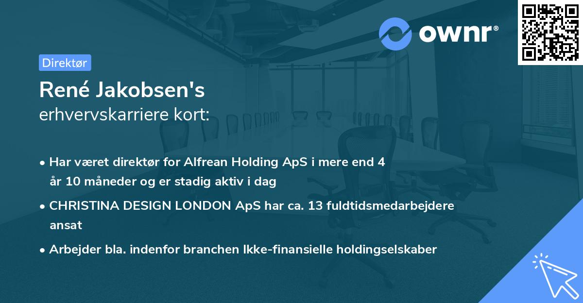 René Jakobsen's erhvervskarriere kort