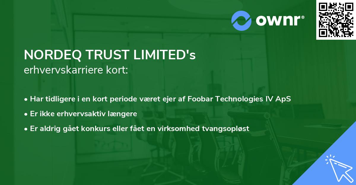 NORDEQ TRUST LIMITED's erhvervskarriere kort