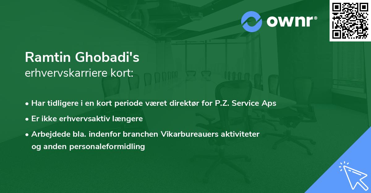 Ramtin Ghobadi's erhvervskarriere kort