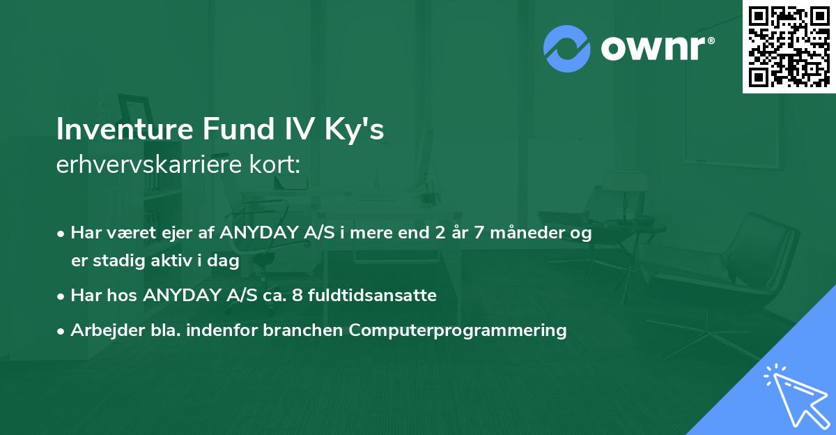 Inventure Fund IV Ky's erhvervskarriere kort